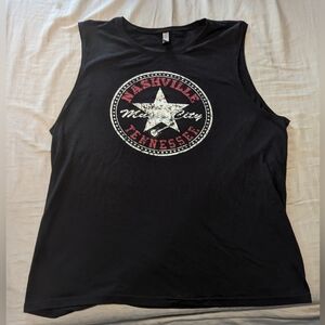 Mens Nashville Tennessee Music City cut off tank